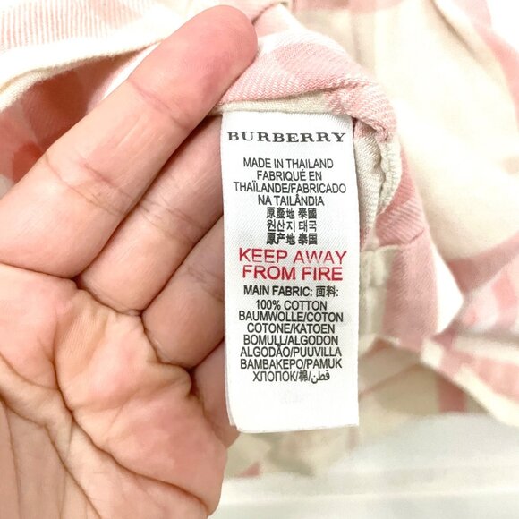 Burberry Pink Tan Tartan Infant Dress Size 18M - Picture 5 of 8